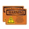 Signmission Moving Gate Can Cause Serious Injury, 7 in W x Rectangle, Vinyl Decal OS-2PACK-WS-D-57-L-12686 - alternate 1
